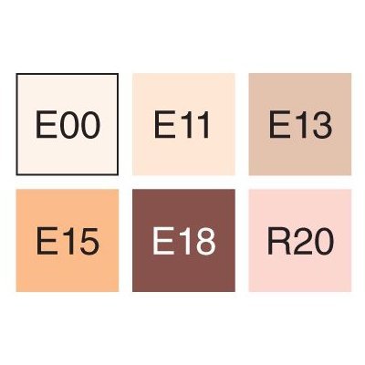 Copic Skin Tones Chart