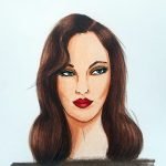 drawing and coloring hair