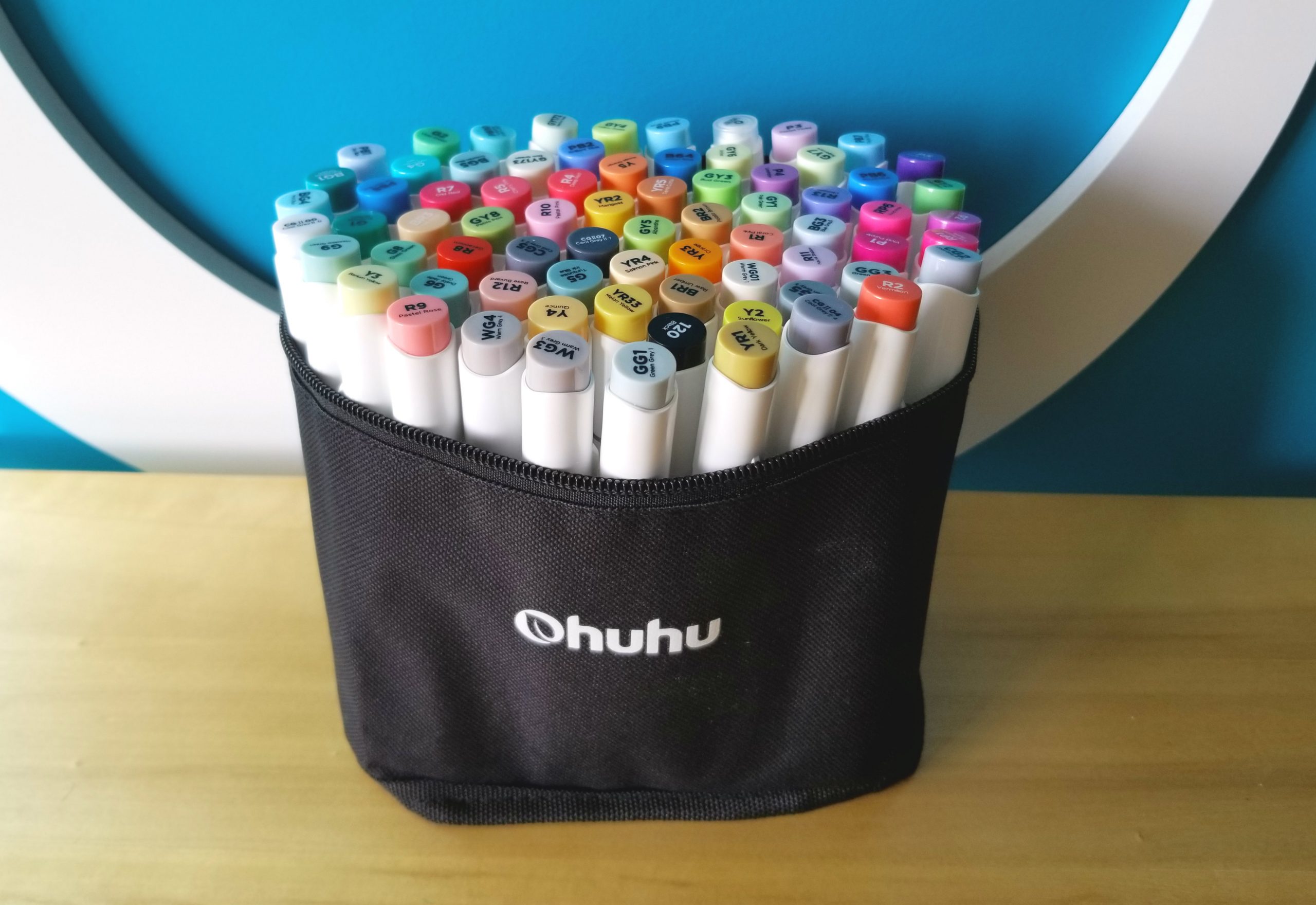 72 Colors Ohuhu Alcohol Brush Markers, Double Tipped Sketch