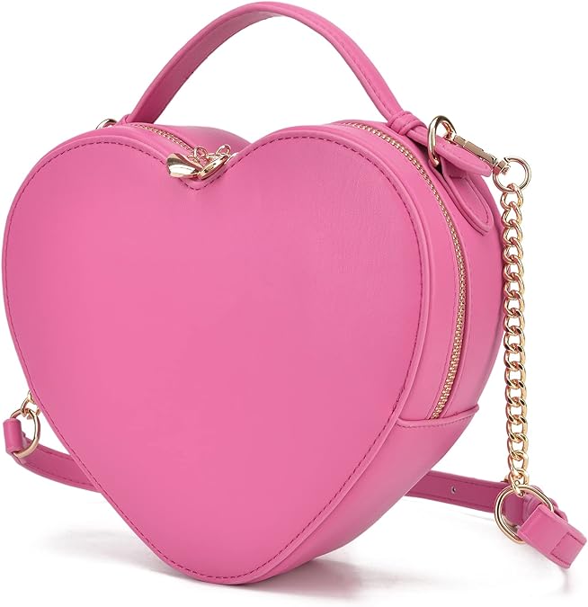 Pink heart shaped bag